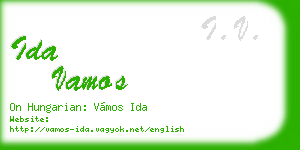 ida vamos business card